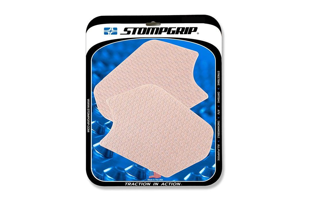 Stompgrip Almohadilla de tracción transparente, Icon, Kit de tracción para moto de calle - Lados del depósito, para Honda MSX125 Grom, 2021-2024