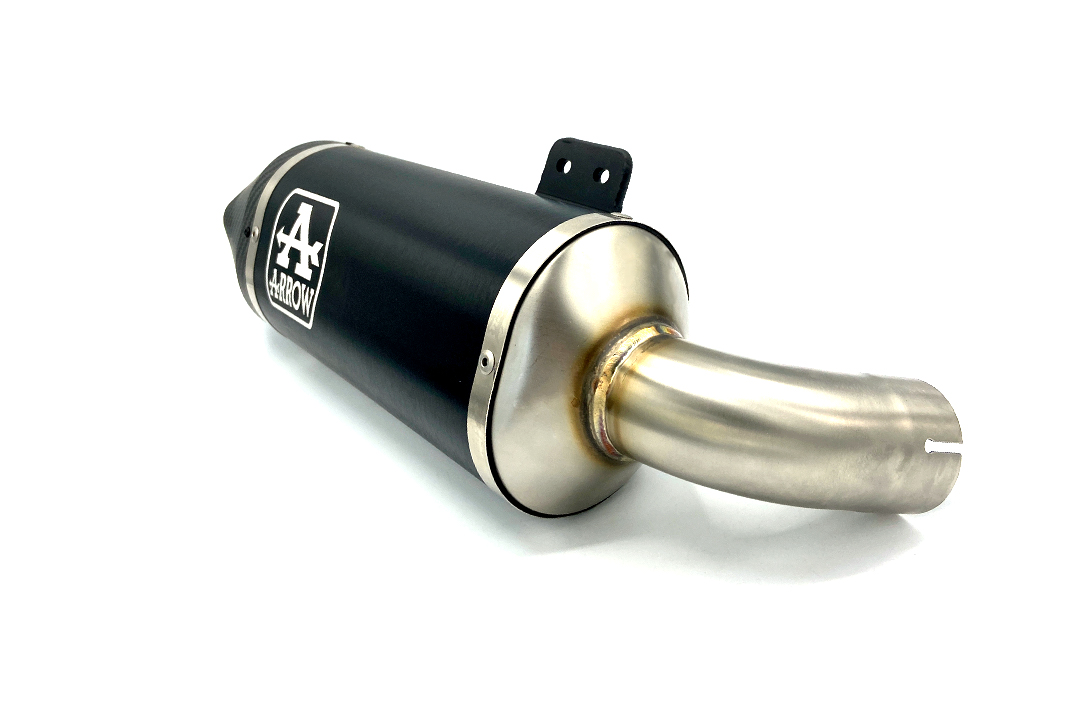 Silenciador ARROW DARK INDY RACE con tapa de carbono para BMW F900R y F900XR a partir del modelo 2020, Aluminio negro