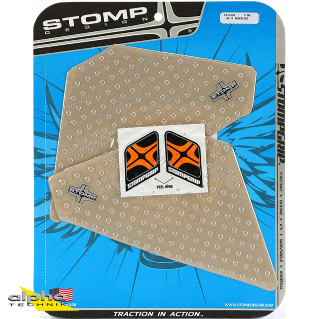 Stompgrip transparente, Volcano, para varios modelos de Honda, KTM, Suzuki, Triumph y Yamaha (ver lista de compatibilidad)