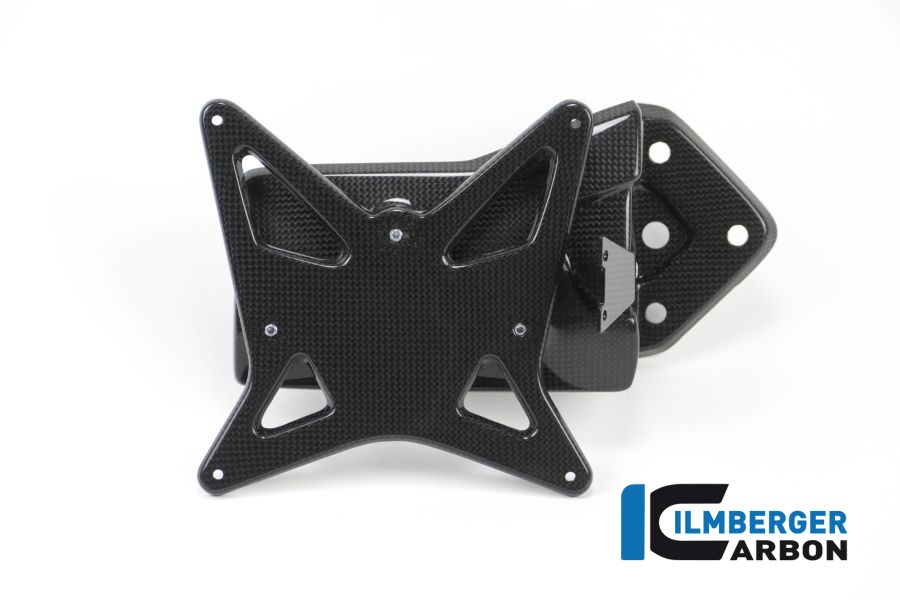 Soporte de Matrícula Ilmberger Carbon incl.correa dentadaabdeckung brillante