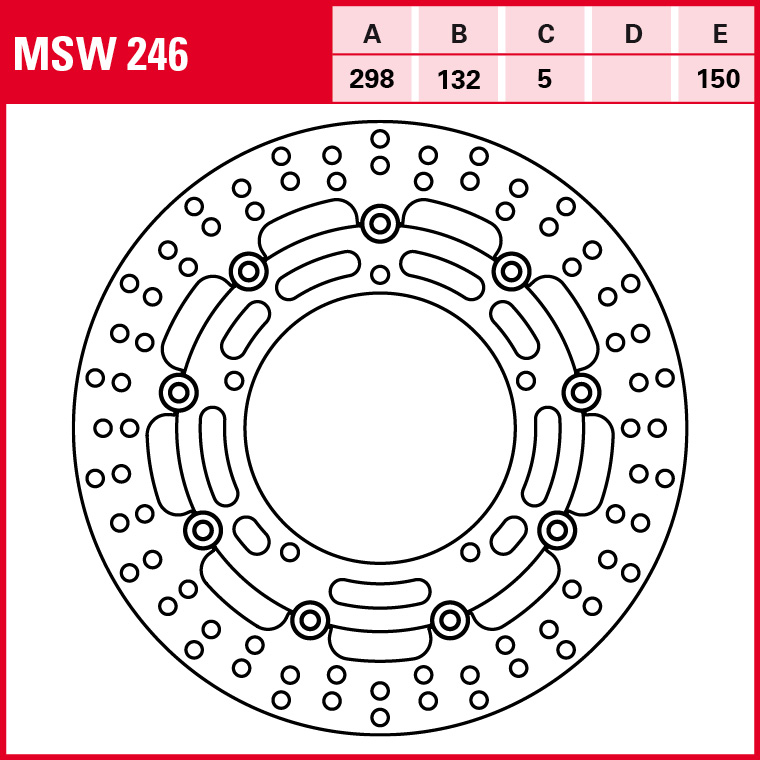 TRW disco de freno Flotante Universal MSW246