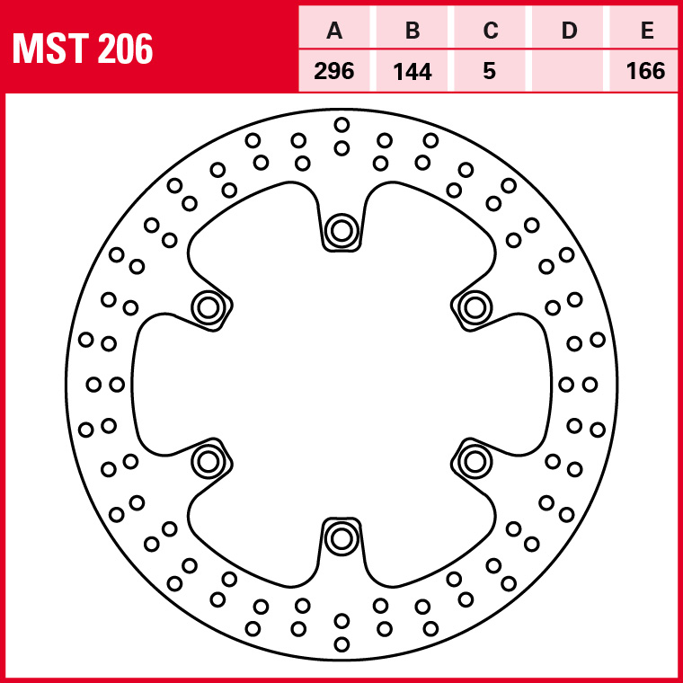 TRW disco de freno Allround fijo MST206