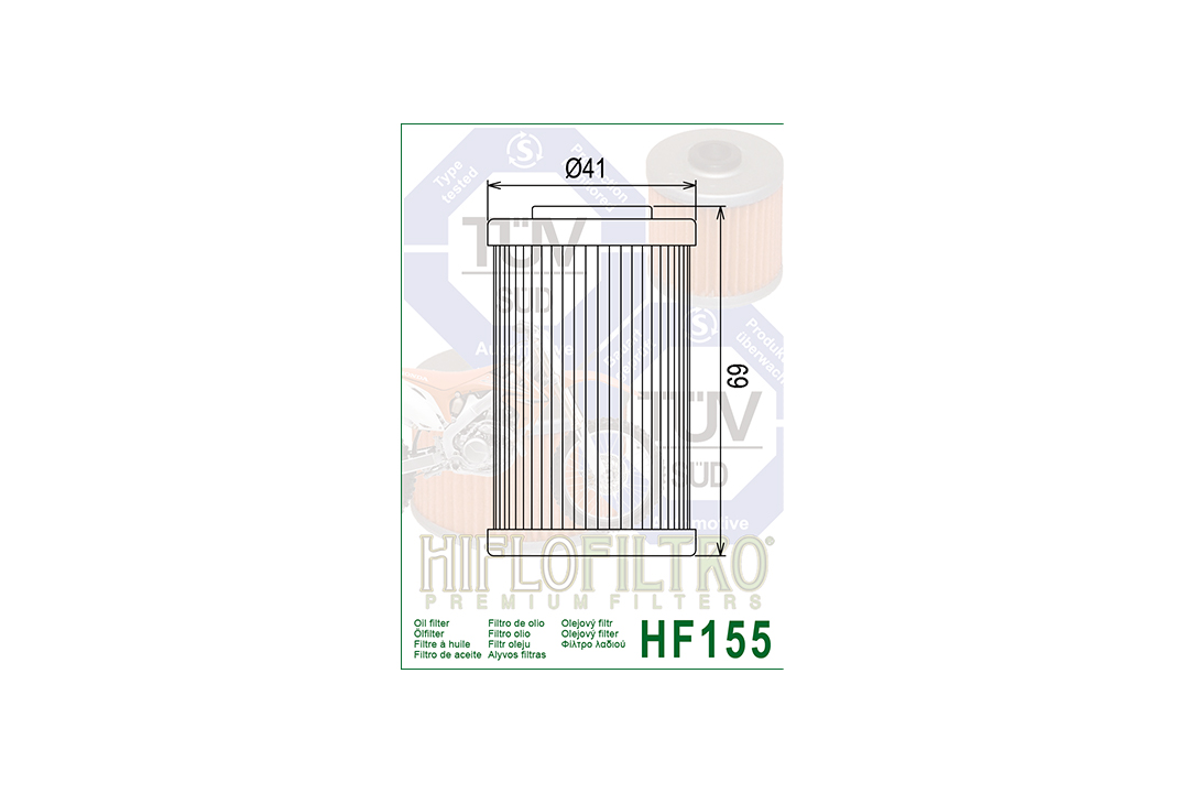 HIFLO filtro de aceite HF155 para varios modelos Beta / Husaberg / Husqvarna / KTM