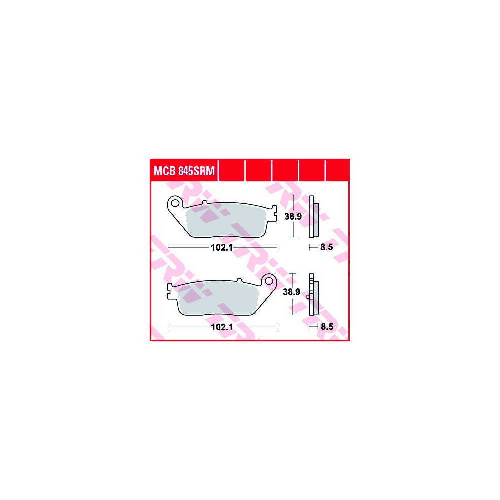 Juego de pastillas de freno TRW Sinter Scooter MCB845SRM trasero