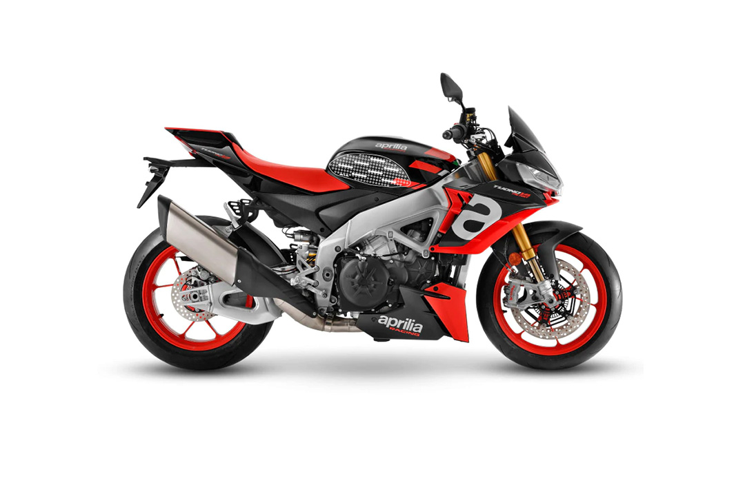 Almohadilla de agarre Stompgrip negra, Volcano, Kit de agarre Streetbike, para Aprilia RSV4 (Factory), Tuono V4 1100 (Factory), 2021-2025