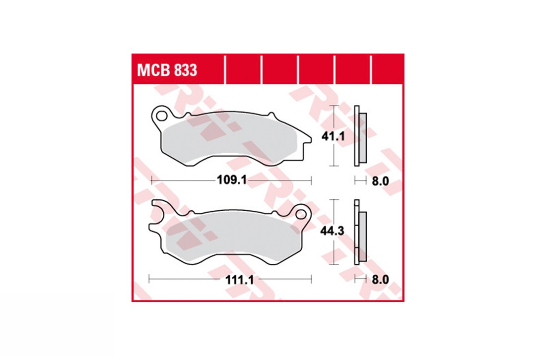 Juego de pastillas del freno TRW MCB833EC anterior, delantero