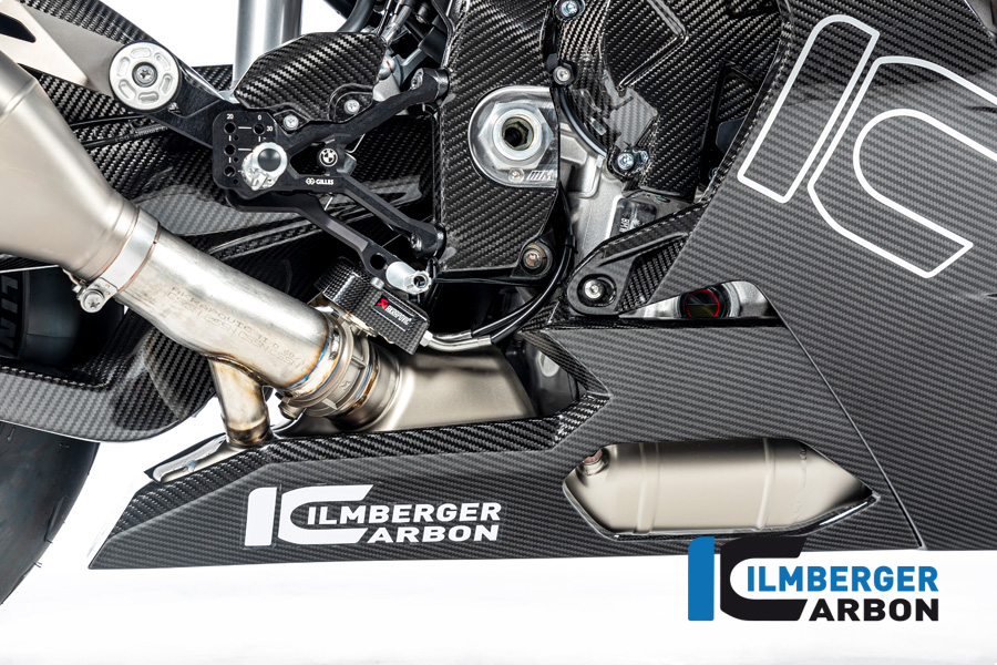 Parte inferior del carenado de carbono Ilmberger - pieza de prolongación, brillante, BMW M1000RR 2023-