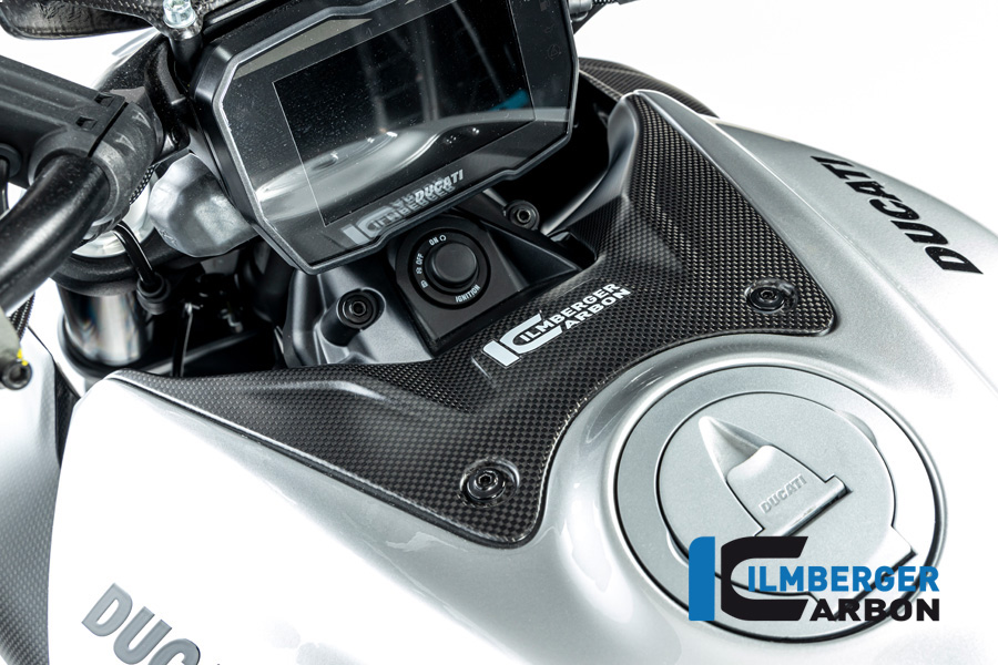 Cubierta del depósito de gasolina de carbono Ilmberger, mate, Ducati Diavel V4, 2023-