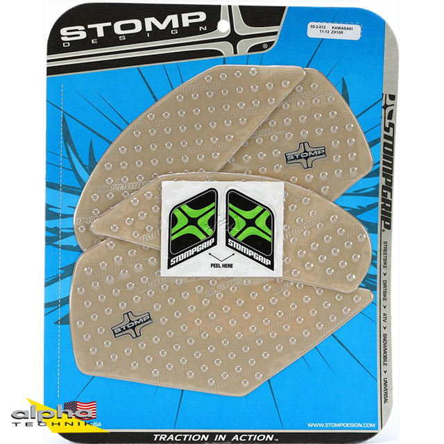 Stompgrip transparente, Volcano, para Kawasaki ZX10R Ninja 2011-2025, ZX10R SE 2019-2020, ZX10RR 2017-2025
