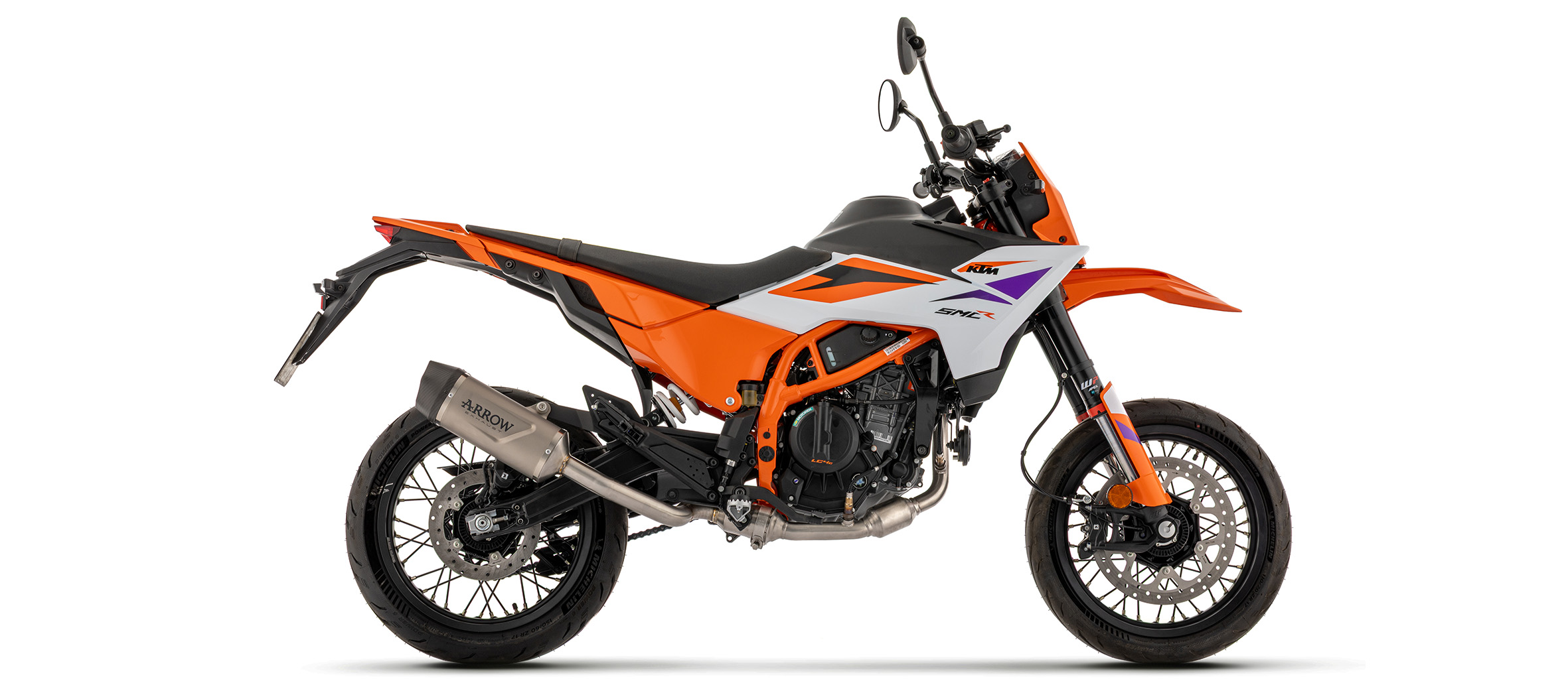 Escape ARROW INDY RACE EVO Titanio con punta de carbono para KTM 390 Enduro R, 2025-