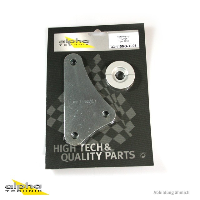 alpha Technik Kit de descenso 30mm para Triumph Tiger 1050; Tipo 115NG; Año del modelo 2007-