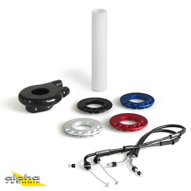 Acelerador de recorrido corto alpha Technik para Kawasaki ZX6R 09-14