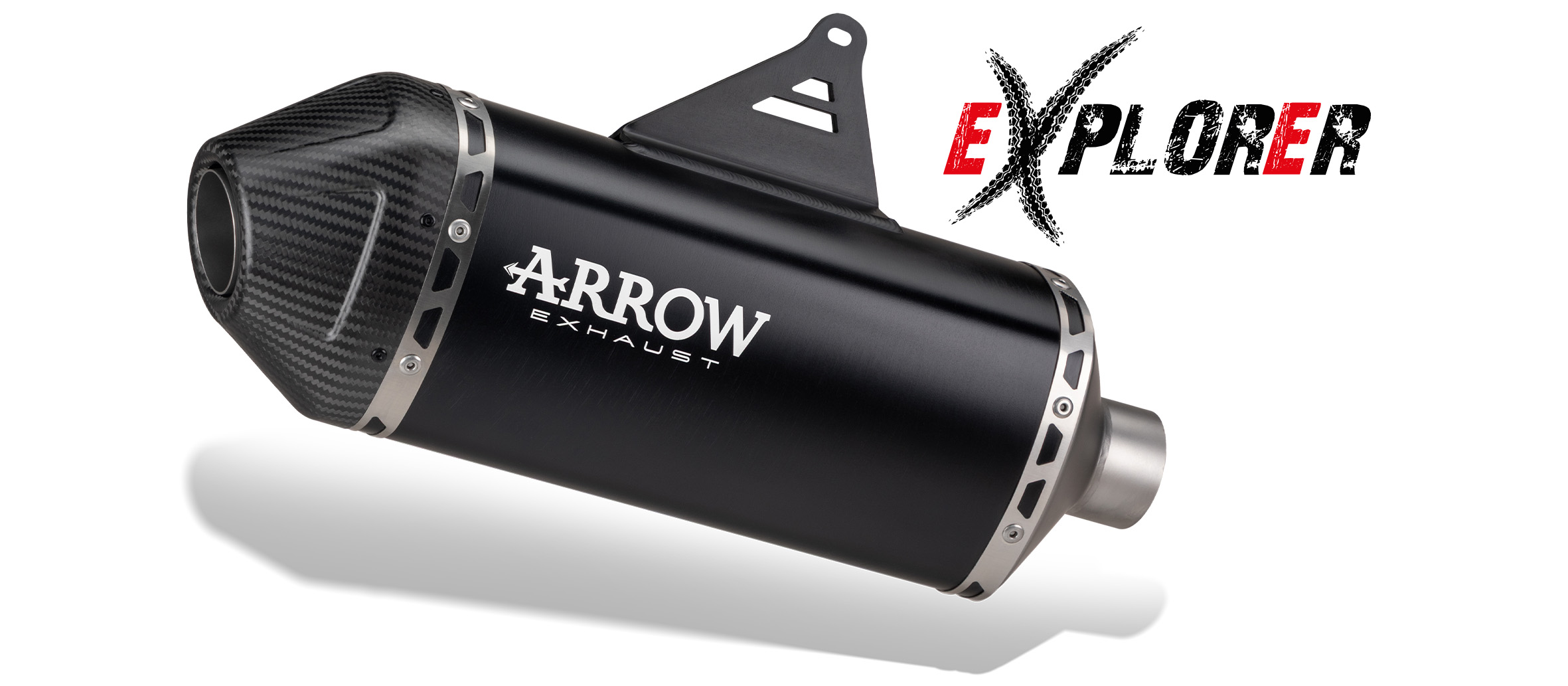 ARROW Auspuff EXPLORER Aluminium Dark mit Carbon-Endkappe für Honda XL 750 Transalp, 2023-