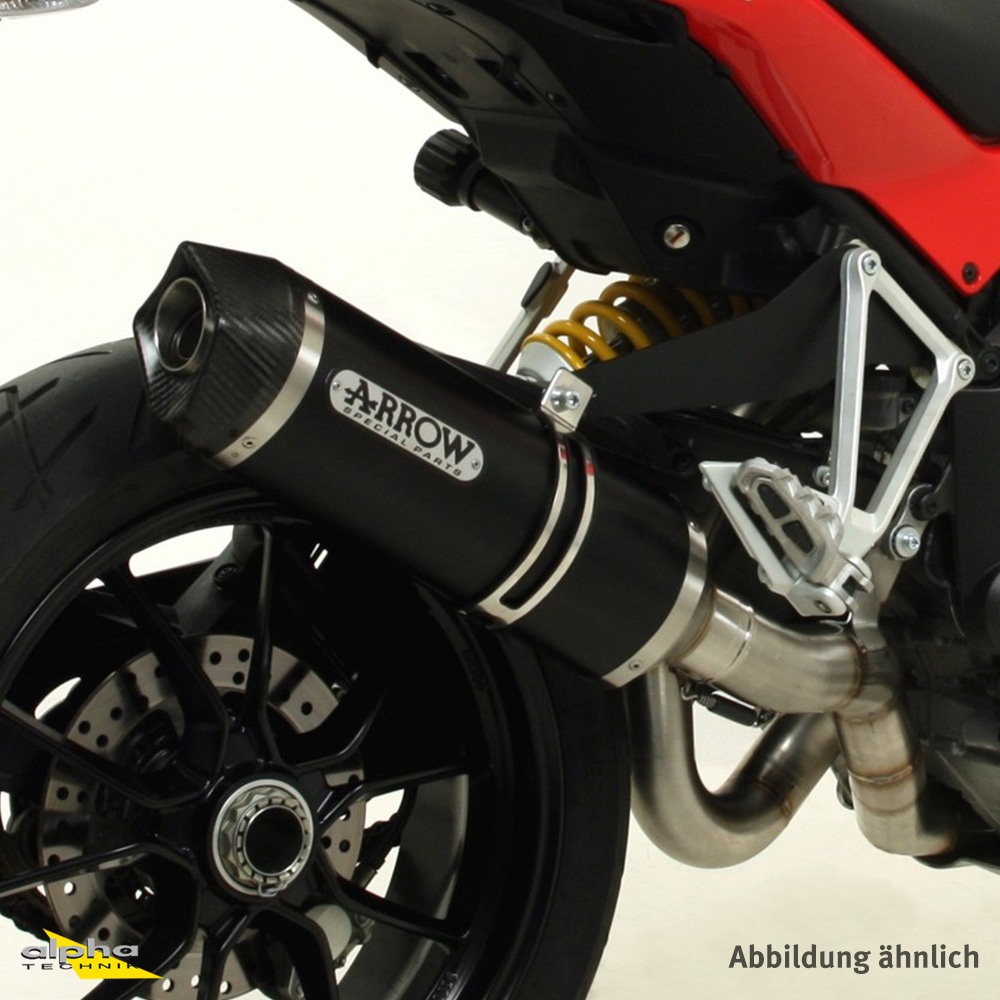 ARROW Escape DARK INDY RACE para Ducati Multistrada 1200 / 1260 2015-, Aluminio negro
