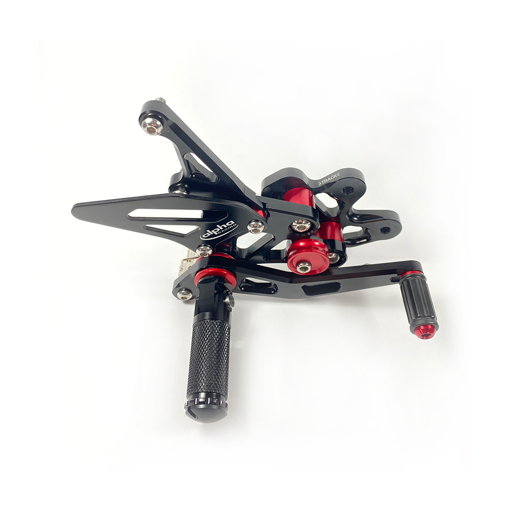 >TRACK< Sistema de estriberas negro Suzuki GSX-R600 2006-10 ABE