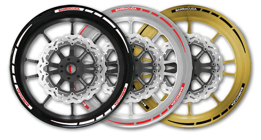 Barracuda adhesivos para llantas Llantas negros 17-19 pulgadas