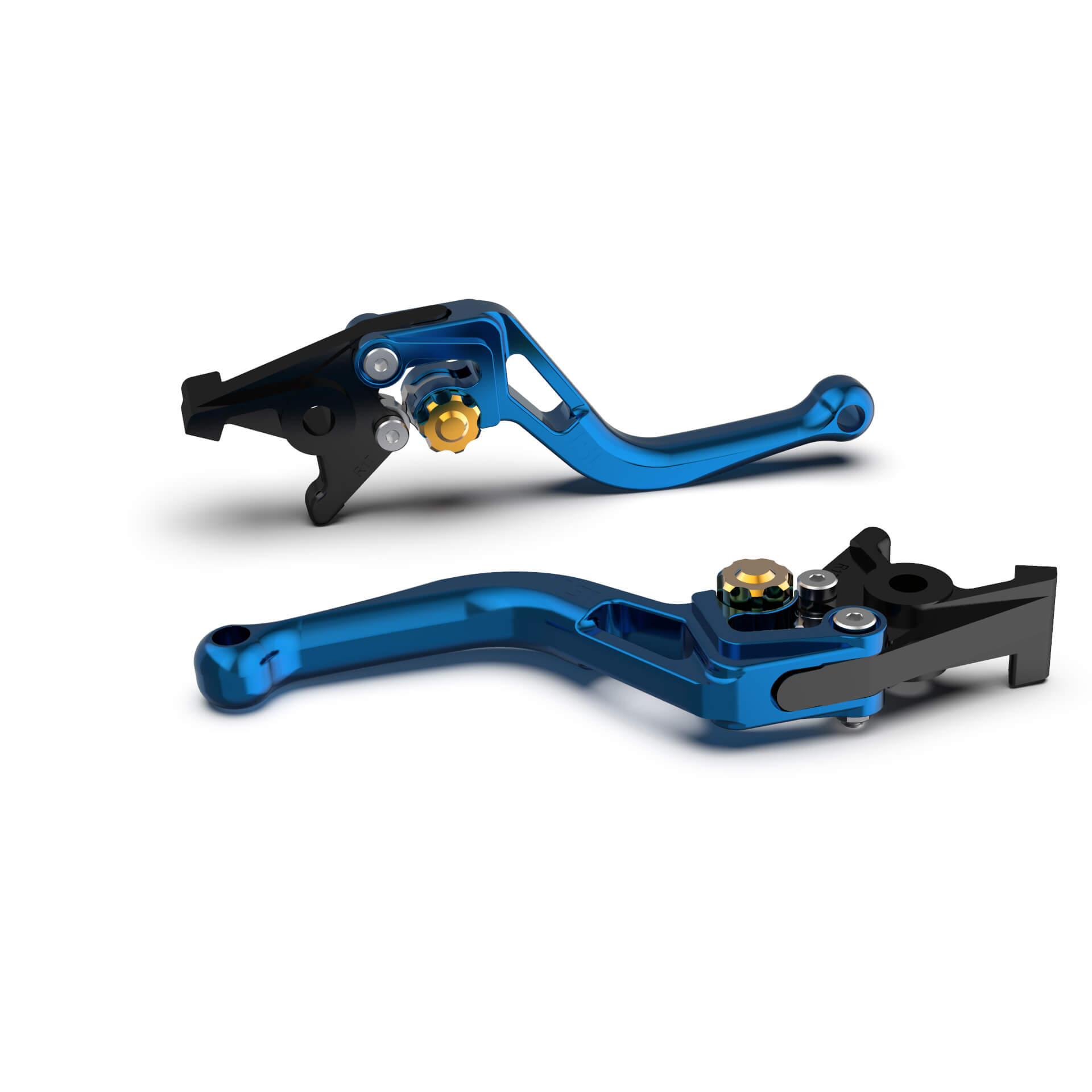 LSL Maneta de freno BOW R36, corta, azul/oro