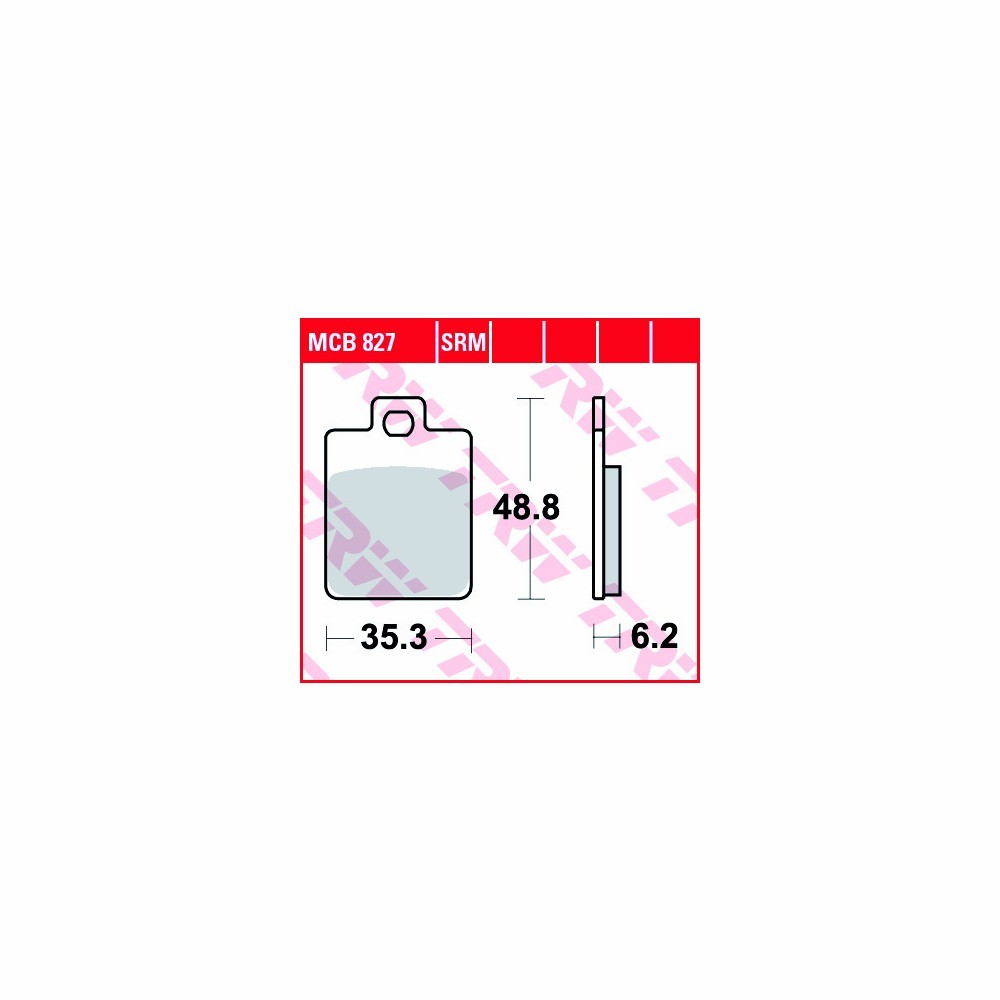 Juego de pastillas del freno TRW Sinter Scooter MCB827SRM