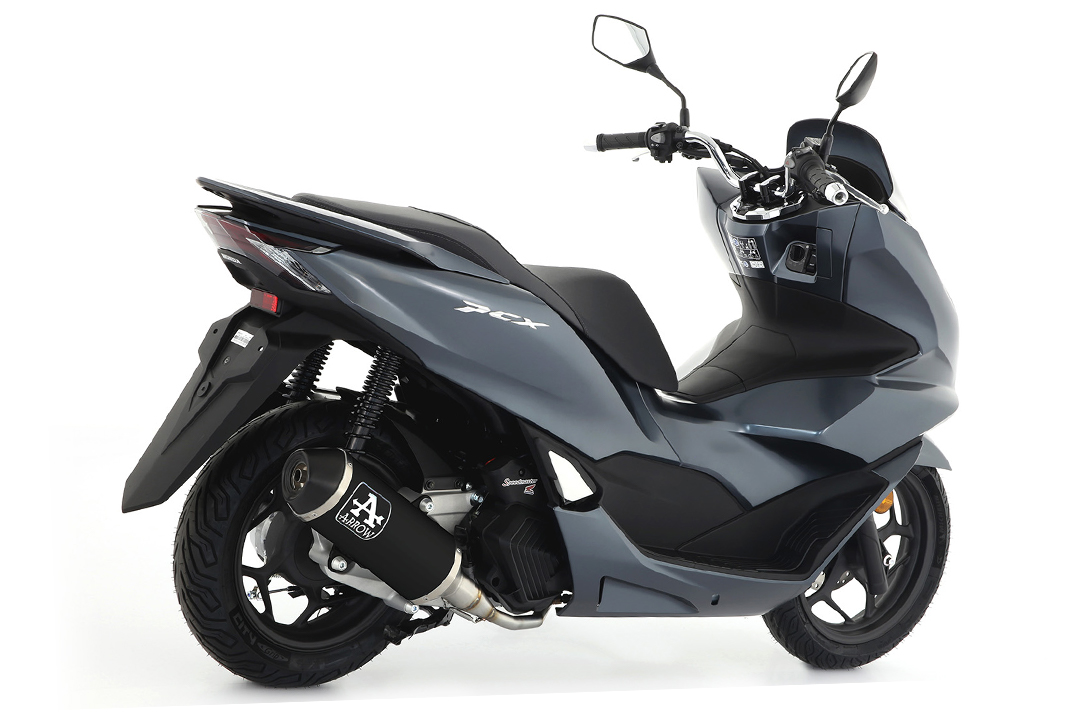 Escape ARROW URBAN para Honda PCX125 2021-, Aluminio y negro (Solo con tubo intermedio ARROW)