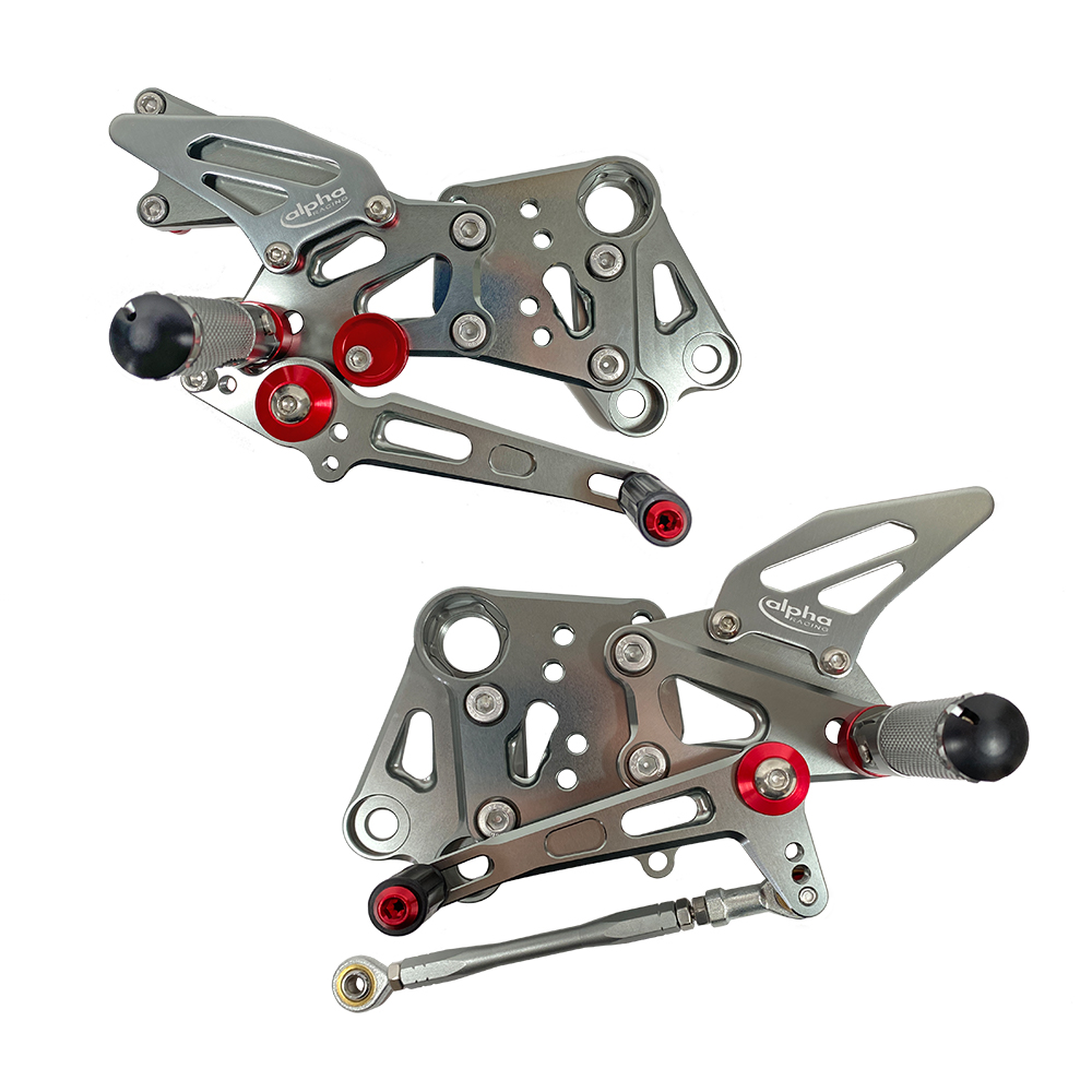 >TRACK< Sistema de reposapiés color titanio KTM RC390 2014- ABE