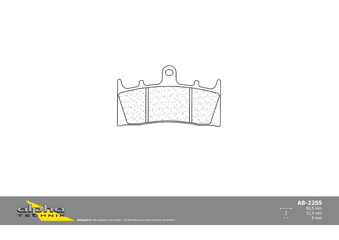 alpha Technik Pastillas de Freno Racing sin ABE