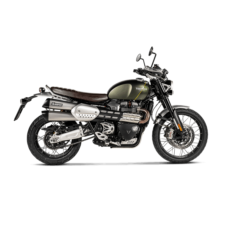 Línea Slip-On Akrapovic (Titanio) Triumph Scrambler 1200 2019-2020