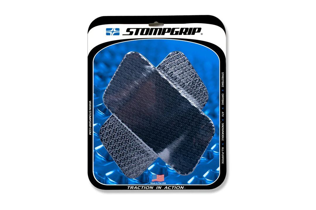 Almohadillas de tracción Stompgrip Universales Rectangulares Negras para Honda ST1300, 2002-2012, XRV750 African Twin, 2000-2003 y Yamaha XT1200Z Super Tenere (Worldcrosser), 2012-2015