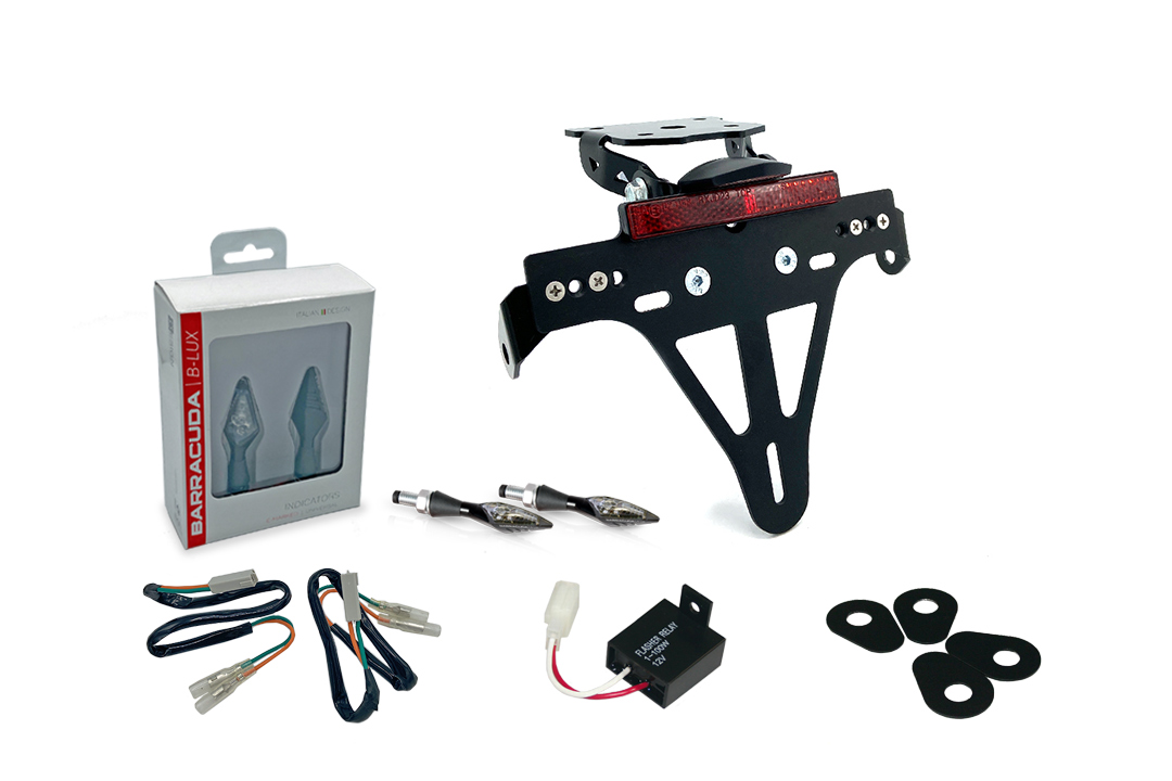 Kit Soporte de Matrícula e luz de intermitente X-LED (anterior, delanteroe + trasero) para Kawasaki Z800 a partir del año de modelo 2013