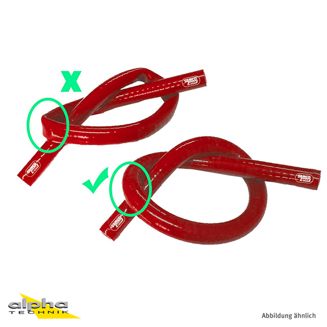 SAMCO SPORT Manguera de silicona Xtraflex roja, diámetro interior 25 mm
