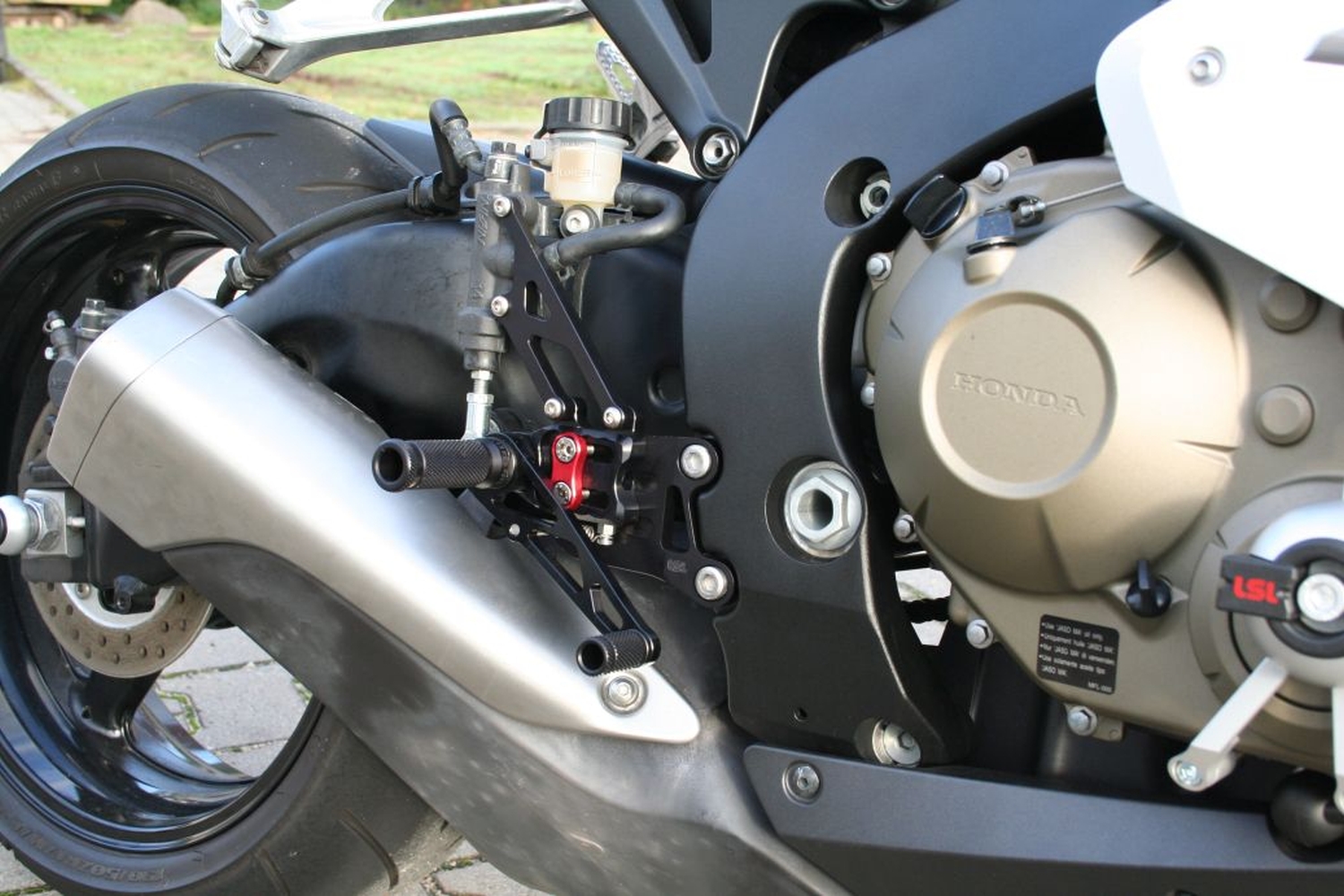 Sistema de reposapiés LSL 2Slide para CBR 1000RR a partir de 08, Racing, negro-rojo