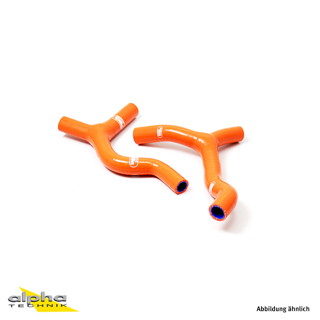 Kit de Mangueras de Silicona SAMCO SPORT Pieza en Y - Diseño Race Naranja para KTM 85 SX Husqvarna TC85 Modelos 2013-2017