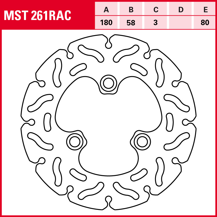 TRW disco de freno Sportivo Fijo MST261RAC