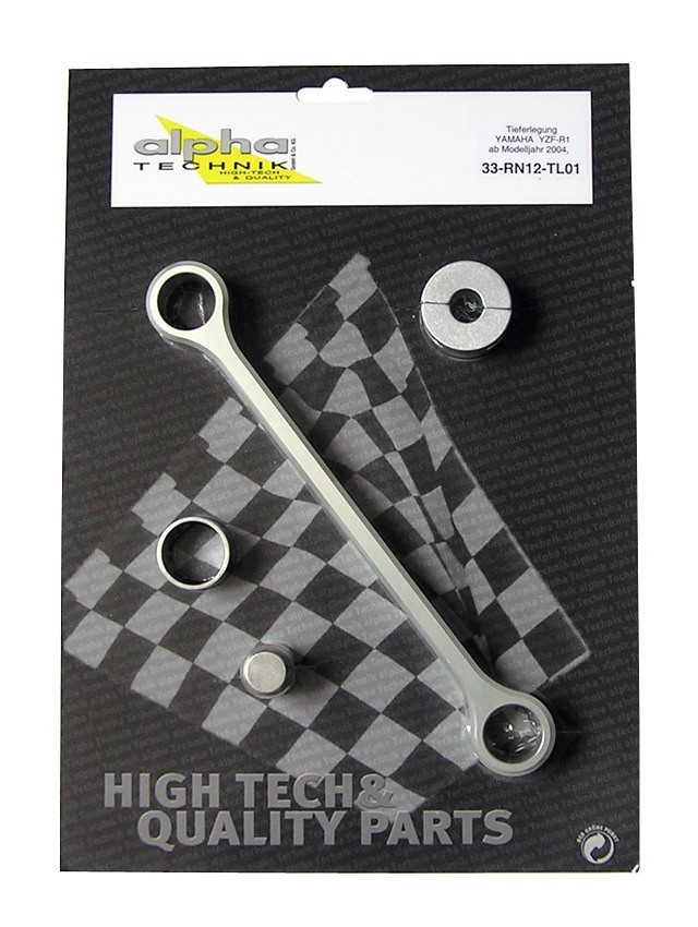 Kit de reducción de altura alpha Technik 30mm para Yamaha YZF1000R1; Tipo RN12; Año del modelo 2004-