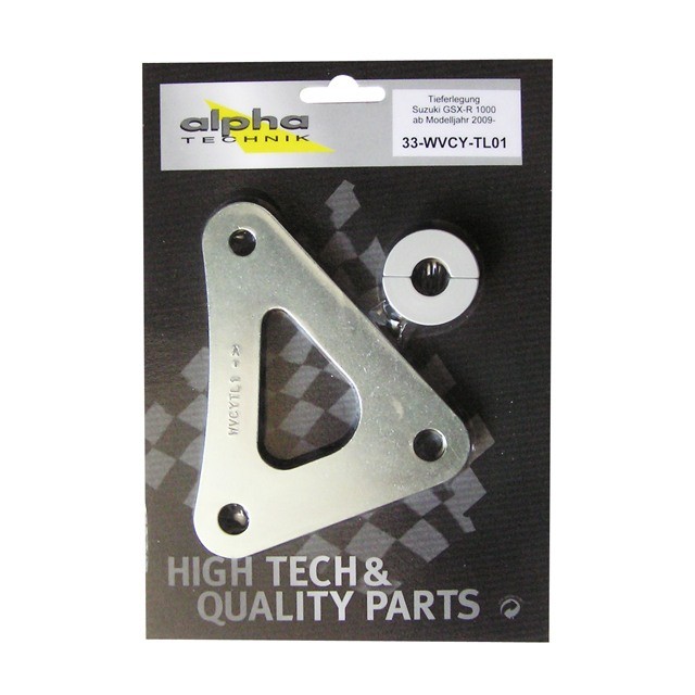 Kit de reducción de altura alpha Technik 30mm para Suzuki GSXR1000; Tipo WVCY; Año del modelo 2009-