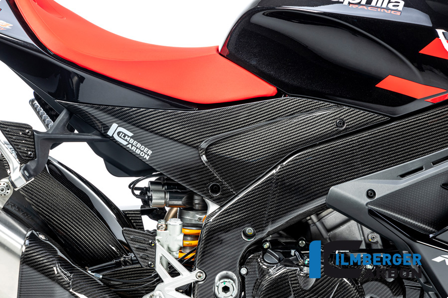 Tapa lateral de carbono Ilmberger lado derecho brillante para Aprilia RSV4 / Tuono V4 2021-