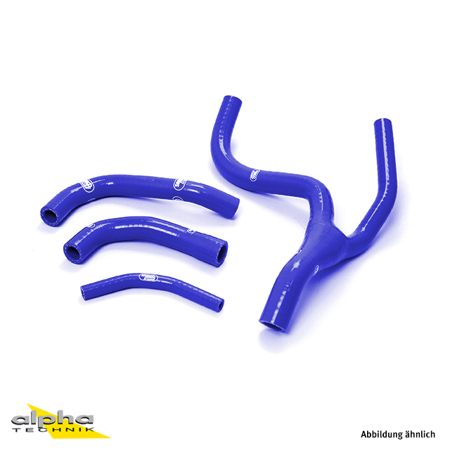 SAMCO SPORT Kit de mangueras de silicona con pieza en Y - Diseño de Competición azul para Suzuki RMZ250 años de modelo 2013-2018