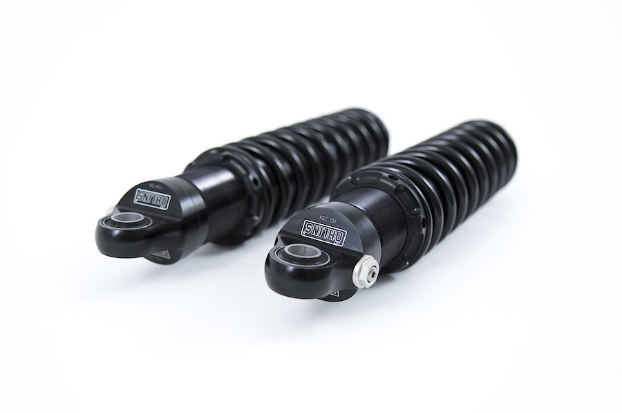 Öhlins amortiguador Road & Track Blackline PI 411 para Vespa GTS 300 2022-, anterior, delanteroe