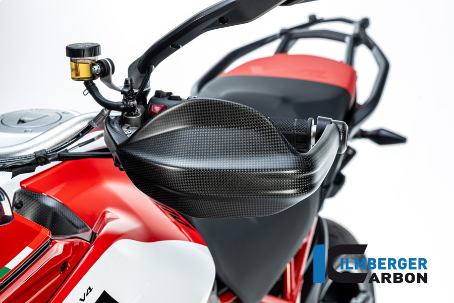 Protector de manos de carbono Ilmberger lado izquierdo, mate, Ducati Multistrada V4 2020-