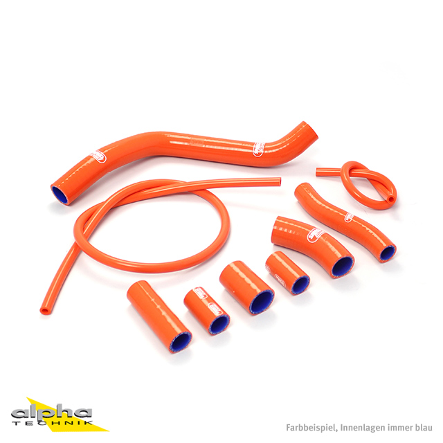 Kit de mangueras de silicona SAMCO SPORT naranja para KTM 950 Super Enduro R 950 Supermoto años de modelo 2006-2010
