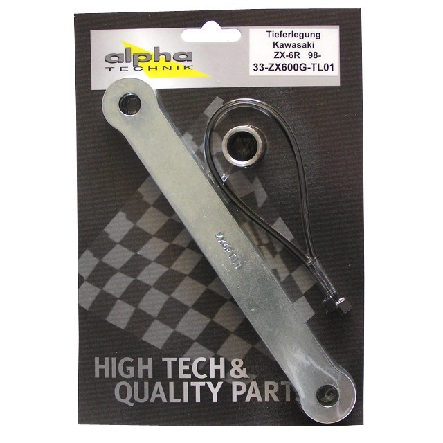 alpha Technik Kit de descenso de 35mm para Kawasaki ZX6R; Tipo ZX600G; Año del modelo 1998-