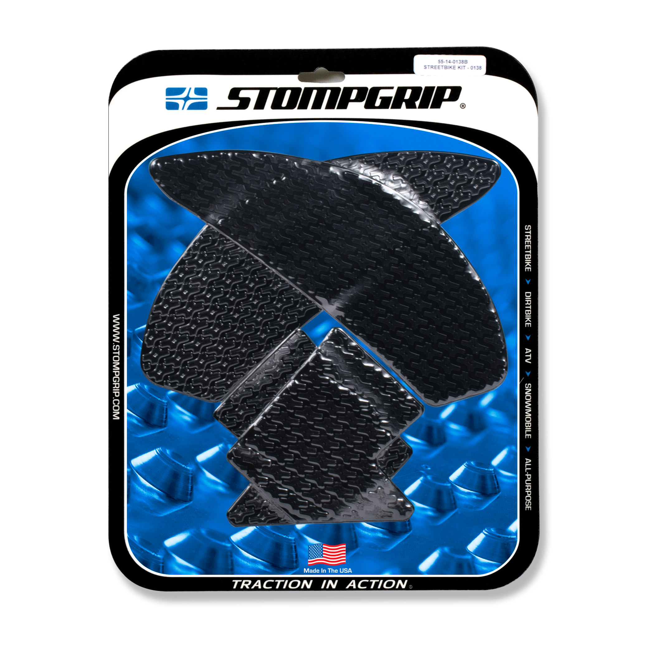 Almohadillas de tracción Stompgrip negras, para Yamaha MT10, 2017-2021