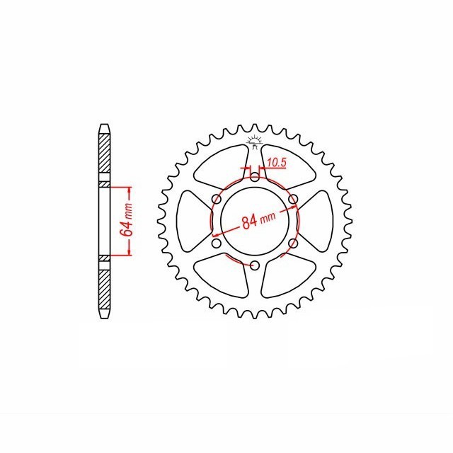 DID Kit de transmisión con cadena 530ZVM-X2, color estándar, para Suzuki GS550 (ruedas de radios)