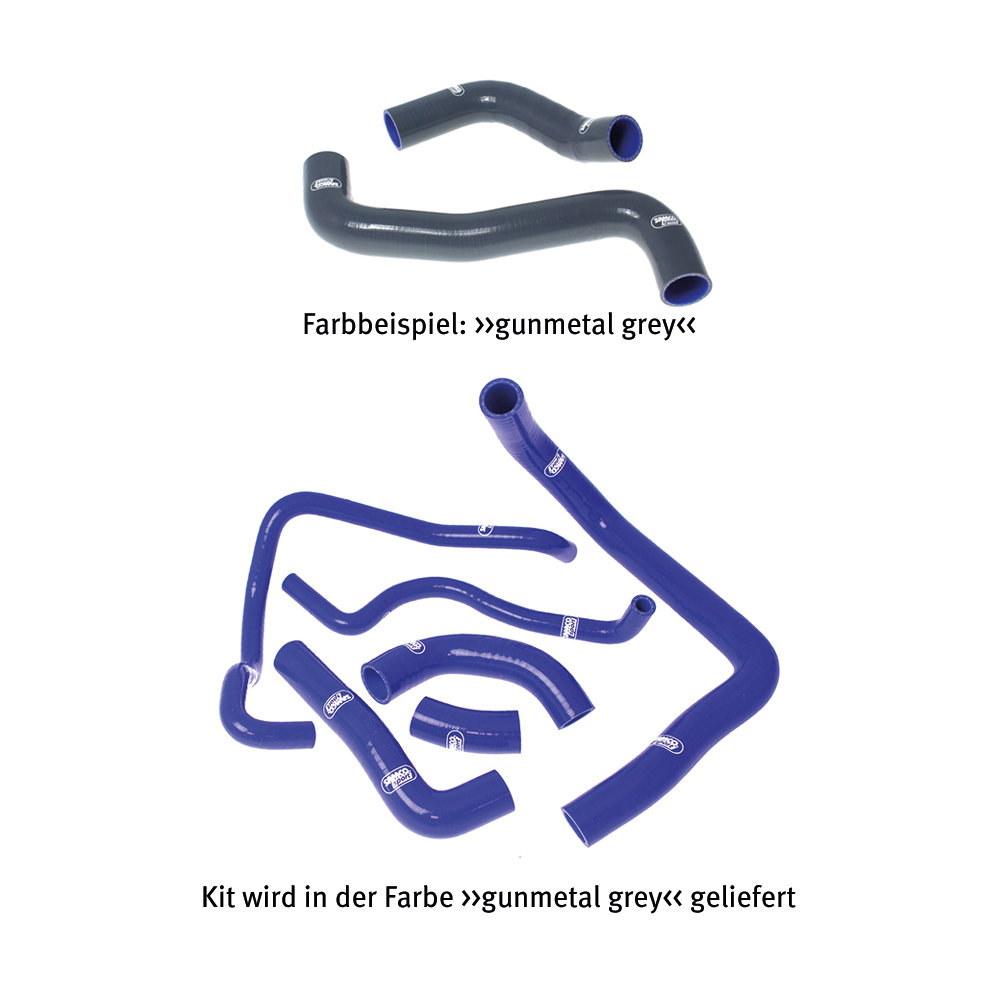 Kit de mangueras de silicona SAMCO SPORT gris plomo para Kawasaki ZX10R año del modelo 2008-2010