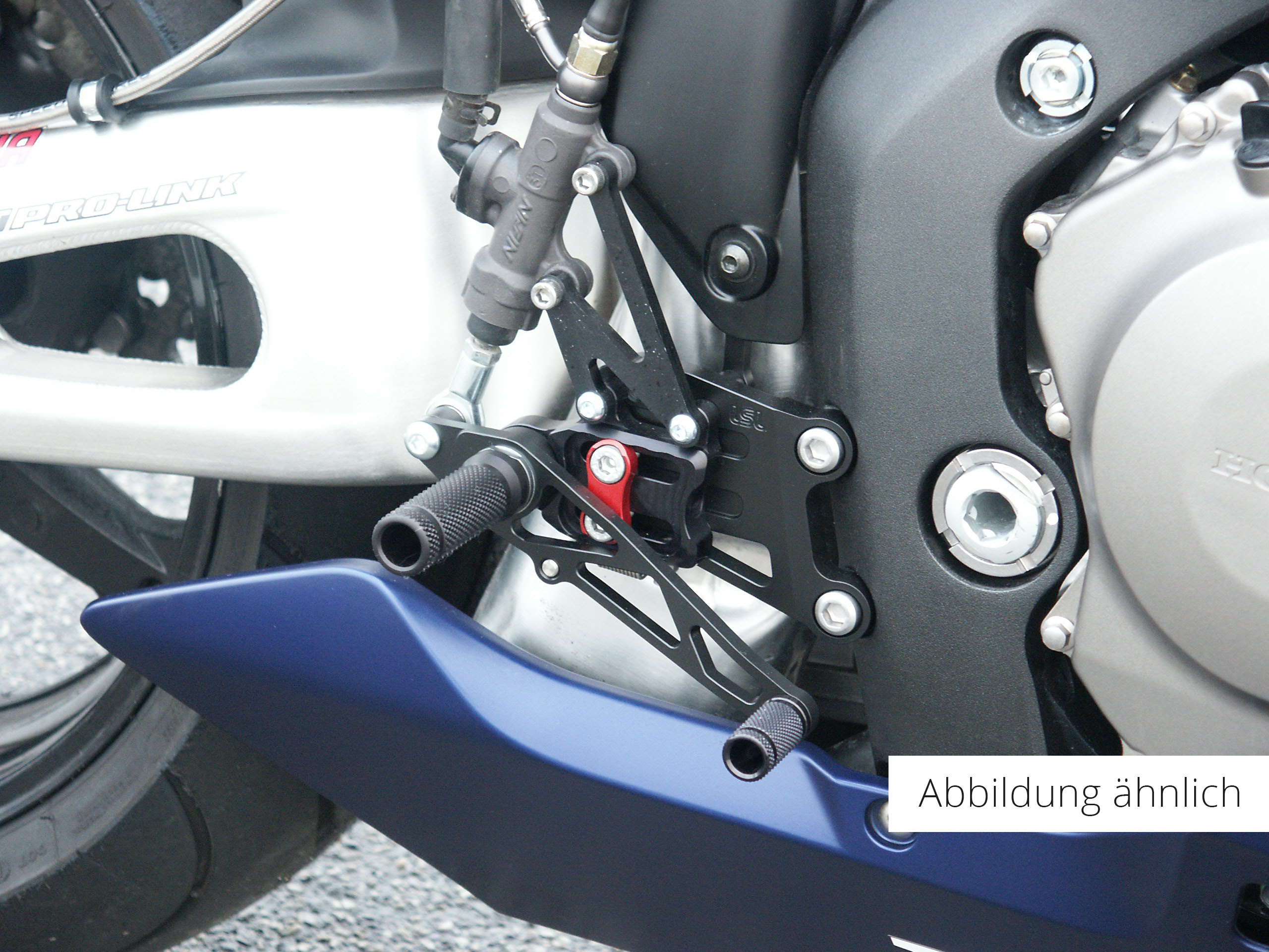 Estriberas LSL 2Slide para Honda CBR1000RR, 2017-, negro-rojo
