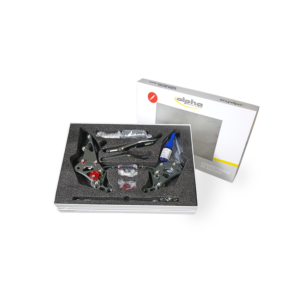 >TRACK< Sistema de Estriberas de color titanio Yamaha FZ1 (Fazer) 2006-2015 / FZ8 (Fazer) 2010-2013 ABE