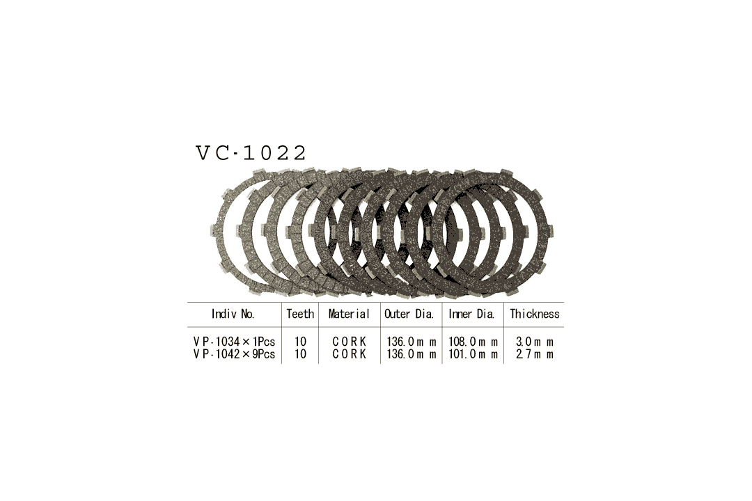 Kit de disco de embrague Vesrah Honda