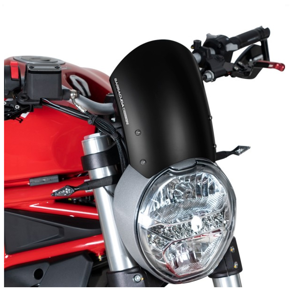 Parabrisas Barracuda Aerosport de Aluminio Negro para Ducati Monster 796