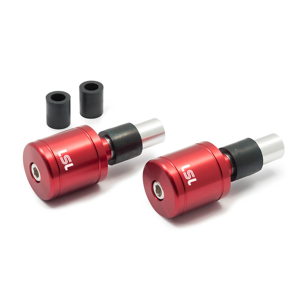 LSL manillarpesos Aluminio, rojo, con logotipo, Ø14 y 18mm