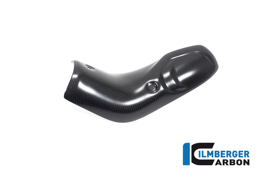 Protector térmico de escape inferior Ilmberger Carbon delante del silenciador, mate, Ducati Multistrada V4 2020-