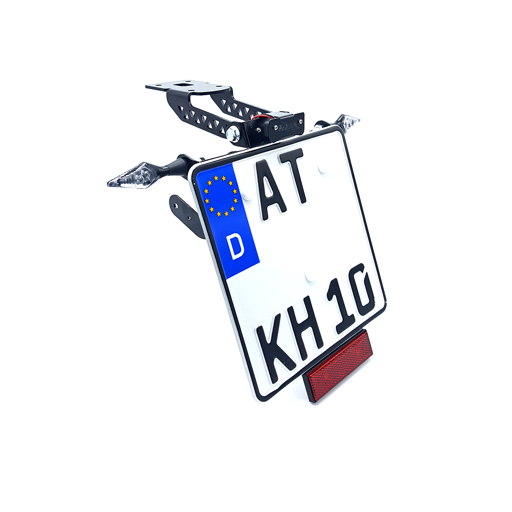 Portamatrículas alpha Technik para Kawasaki ZX-6R; Tipo ZX636G; Año del modelo 2019-
